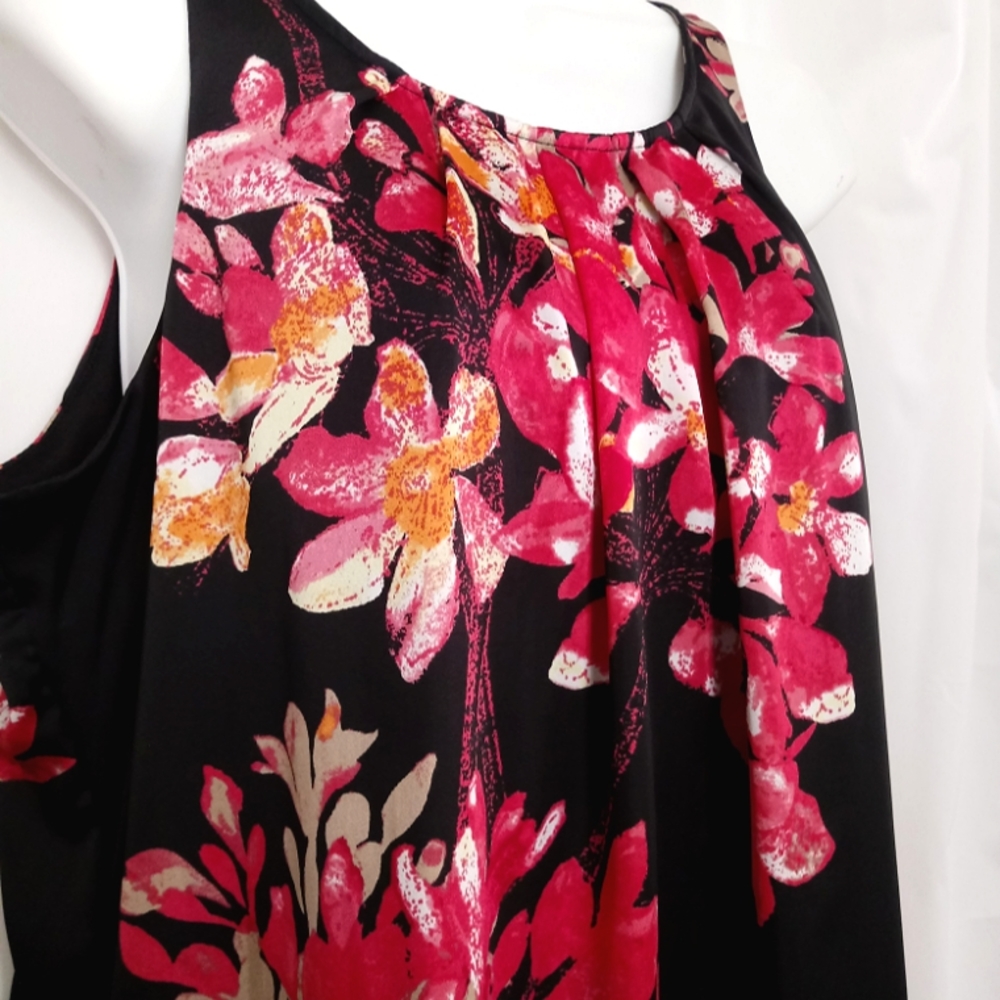 Dana Buchman Tropical Floral Sleeveless Sheath Dress - Picture 4 of 7